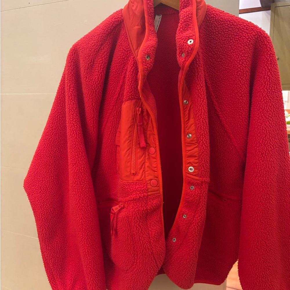 Cozy Red Fleece Jacket